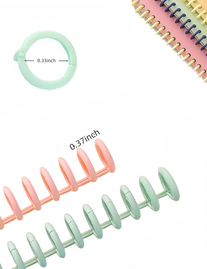 bepisof 10Pack 0.3Inch Plastic 30 Ring Durable Binding Combs,Multicolor Binding Spines Easy to Use Plastic Binding Coils for Document Organization/Office Workers-20-25Sheet Capacity - Image 2